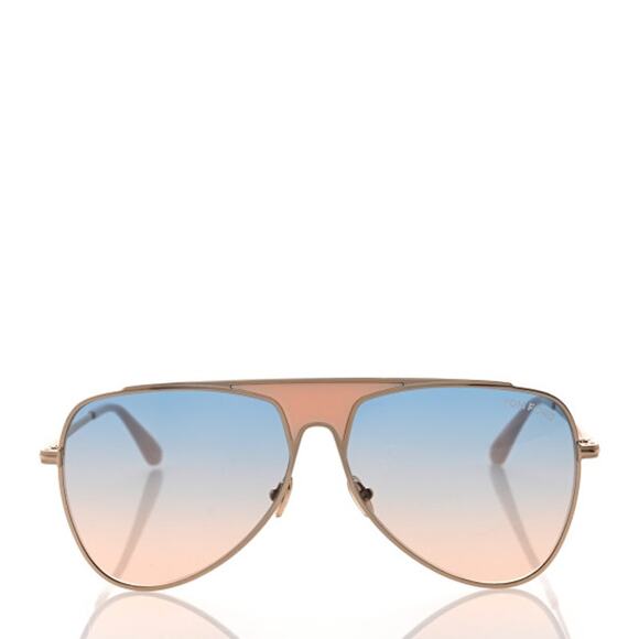 Tom Ford Gold and Blue Gradient Sunglasses - Picture 1 of 10